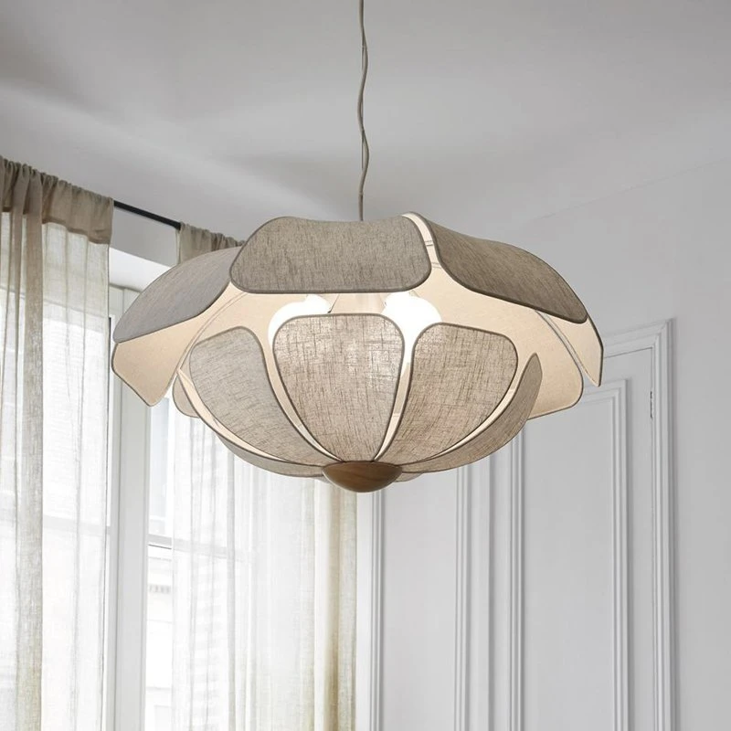 MARKET SET Coquillage hanglamp - 70 cm - Crèmekleurig Linnen