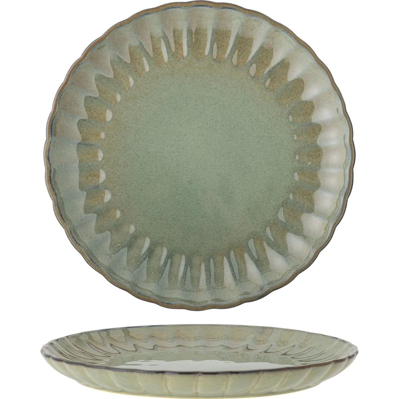 Bloomingville Latina borden groen Ø27cm set van 6