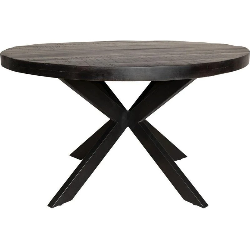 StarFurn Denver Zwart Rond 120cm Eettafel