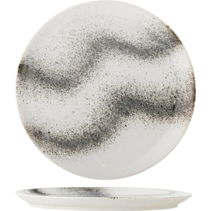 Bloomingville Paula Teller 26,5 cm Grijs/Wit Steingut Keramiek