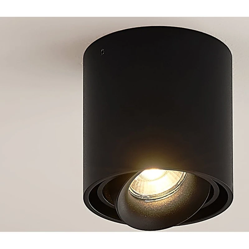 Walza Arcchio Plafondlamp Zwart - Aluminium - Rond - GU10