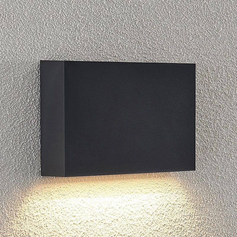 Lindby Jarte LED Buiten Wandlamp - Donkergrijs - 20 cm