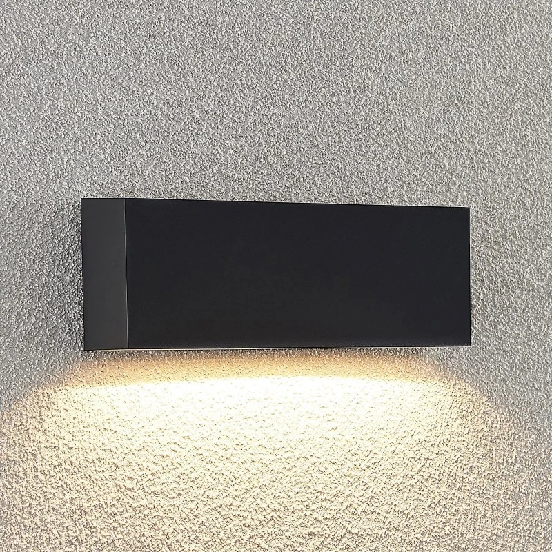 Lindby Jarte Down Buiten Wandlamp - Donkergrijs - IP65