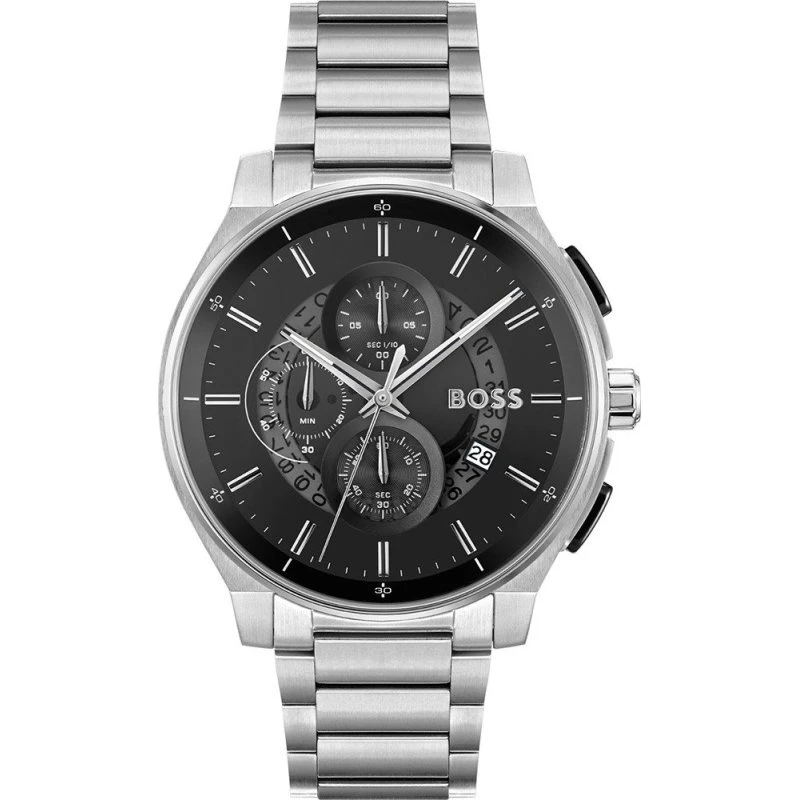 Hugo Boss Peak 2.0 Horloge 44 mm Zilver/zwart