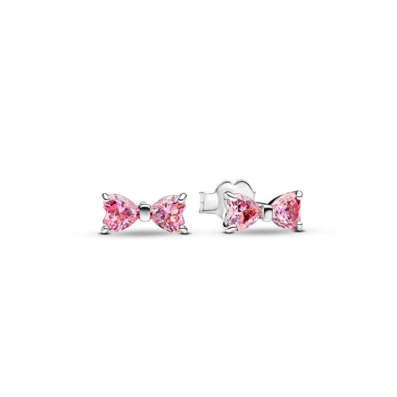 Pandora 293505C01 Sparkling Pink Bow Oorstekers