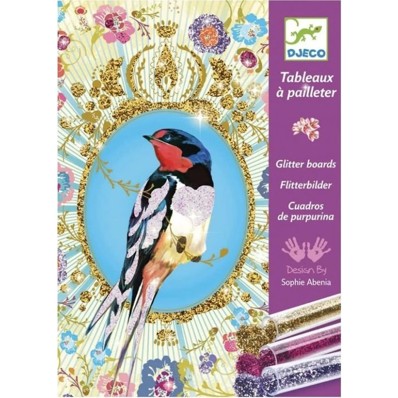 Djeco Glitter Schilderijen Vogels 7-13 Jaar