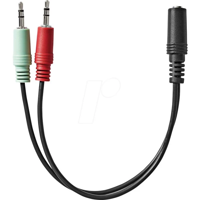 Nedis 3,5 mm Stereo-Audiokabel Verguld 0,12 m Zwart