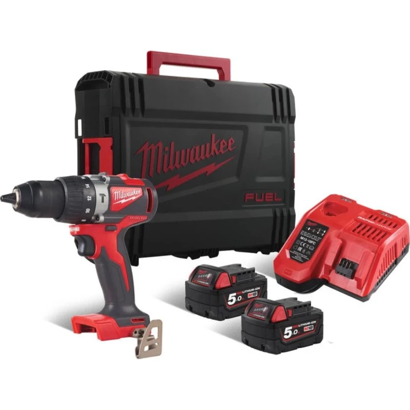Milwaukee M18 BLPD2-502X 18V Klopboormachine (2x 5,0Ah)