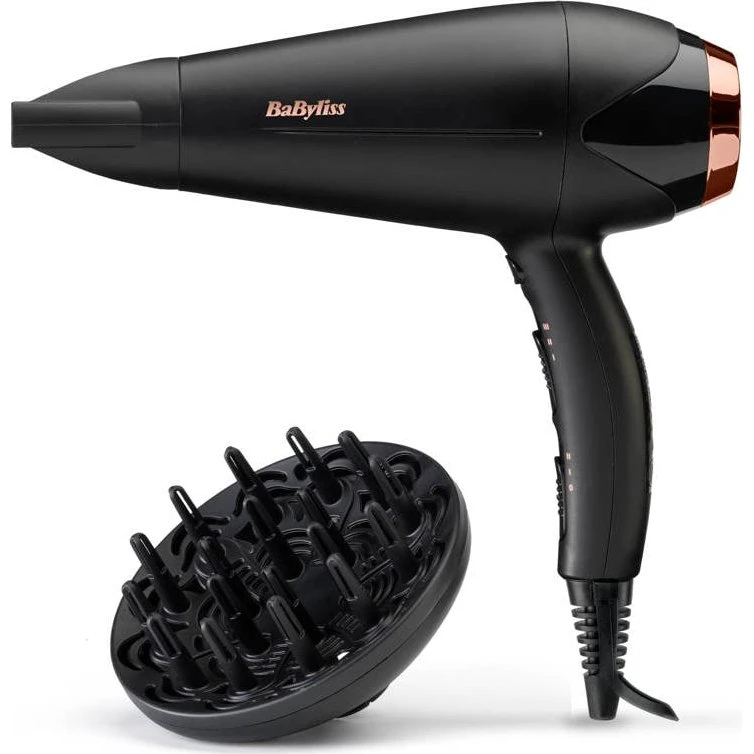 BaByliss Turbo Shine 2200 D570DE Zwarte Haardroger