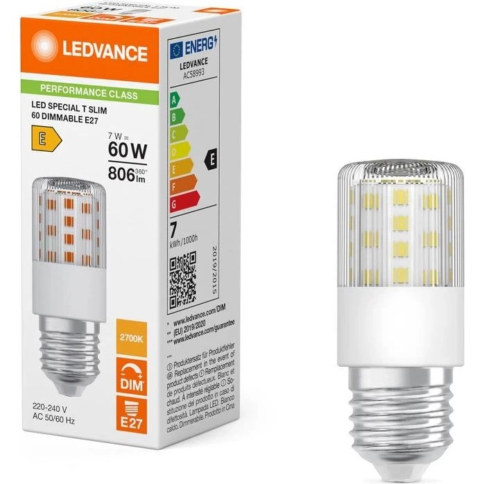Ledvance Special T Slim E27 7W 806lm 2700K Dimbaar