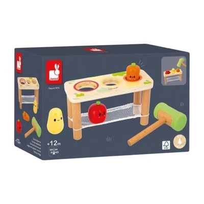 Janod Boerderij Hamerspel Groente – Houten Speelgoed van FSC-Hout