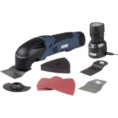 Ferm Multitool Oscillerend 12V 1,5Ah met 8 Accessoires