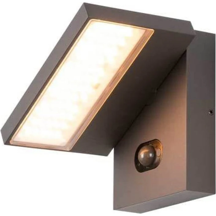 SLV Abridor Hybride Wandlamp Antraciet IP65 met Sensor