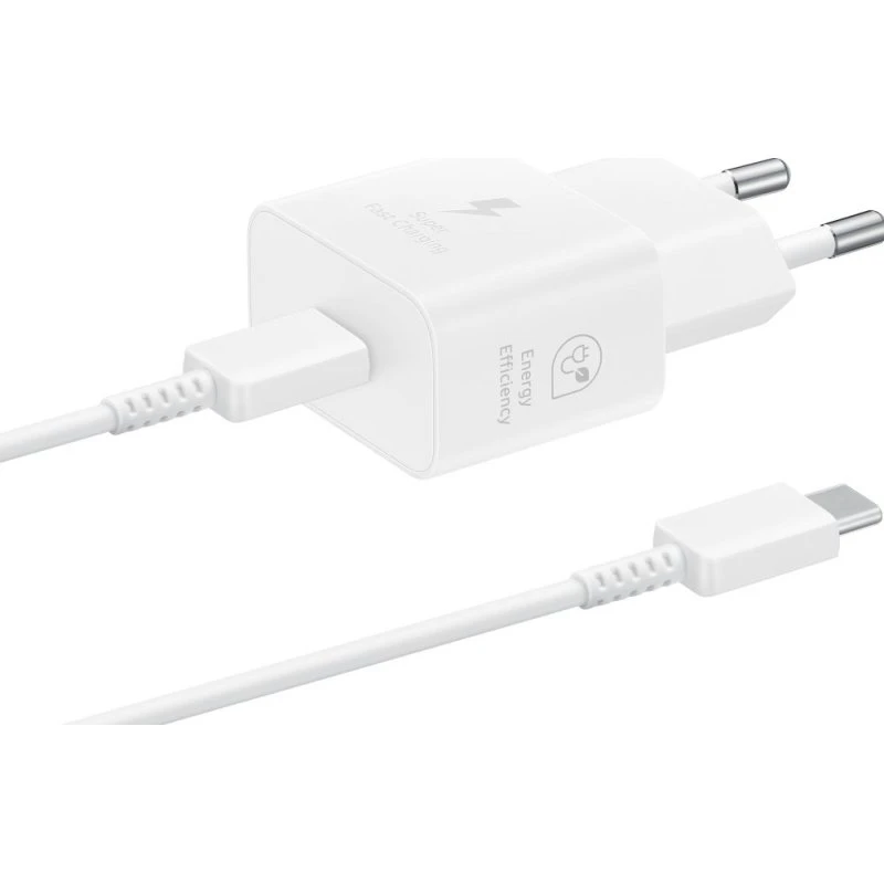 Samsung 25W USB-C Snellader met USB-C naar USB-C kabel - Wit