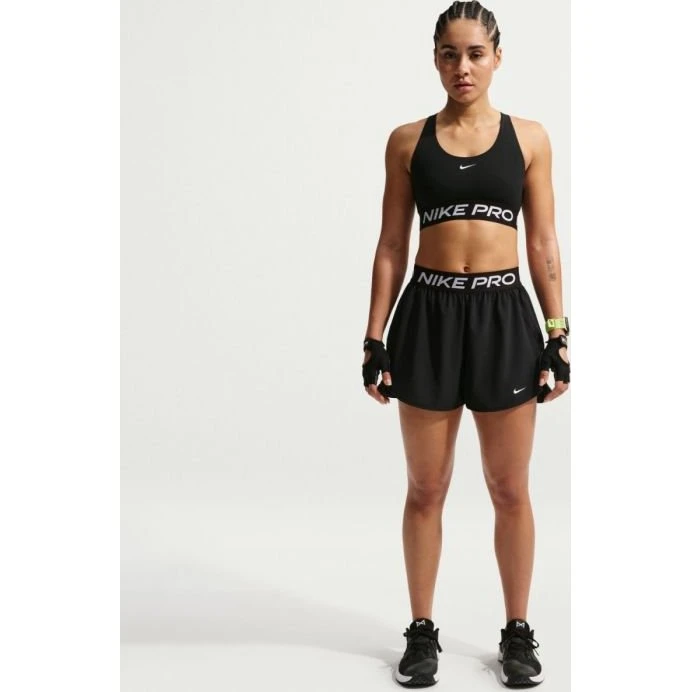 Nike Pro 2in1 Shorts Mt. L Zwart Dames