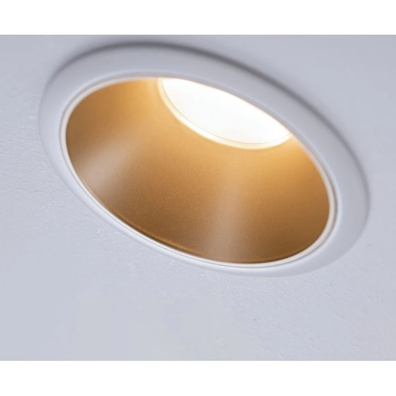 Paulmann Cole LED-spot, goud-wit, set van 3, dimbaar