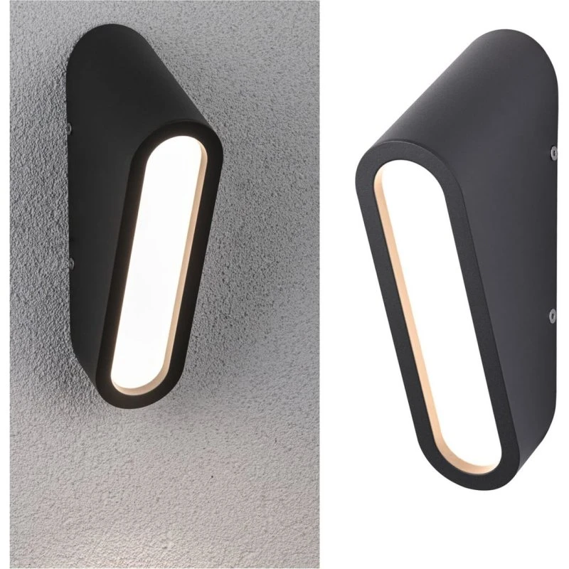 Paulmann Cliff Buiten Wandlamp SWR Antraciet - Aluminium