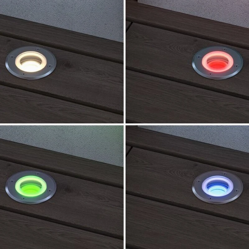 Paulmann Grondspot Rond IP67 RGBW ZigBee - Geborsteld Aluminium