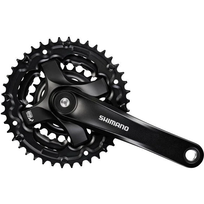 Shimano Tourney TY501 Crankset 3x8/7/6sp 48X38X28T 175mm Zwart