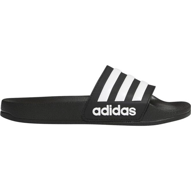 adidas Adilette Shower Kinder Slippers Zwart Wit - Maat 28