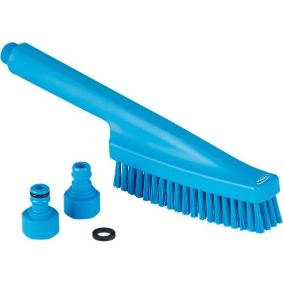 Vikan Handborstel Hard met Waterdoorvoer Blauw 330 mm