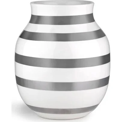 Kähler Design Omaggio Vaas H 20 cm, zilver