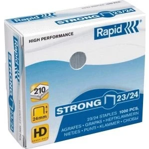 Rapid - Nietjes 24 mm, 1000 stuks, Verzinkt, Zilver/Oranje