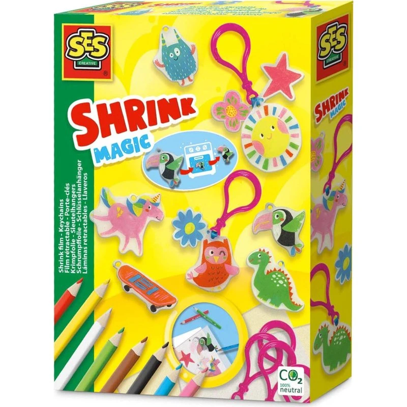 SES Krimpfolie Sleutelhangers - Knutselpakket voor Kinderen vanaf 5 jaar