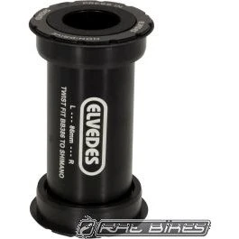 Elvedes Twistfit BB30 24mm Trapasadapter Zwart 68-73 mm