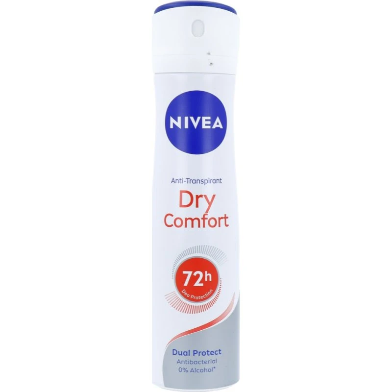 Nivea Dry Comfort Deospray 150ml, Alcoholvrij, 72u Bescherming