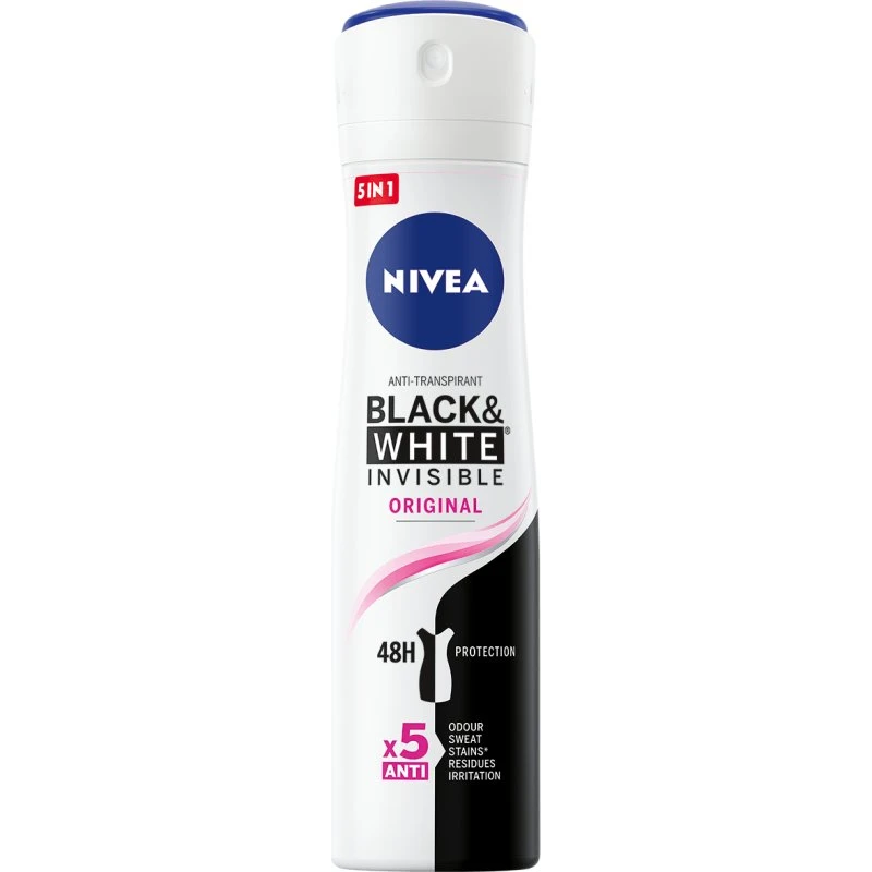 Nivea Black & White Invisible Deodorant Spray 150ml
