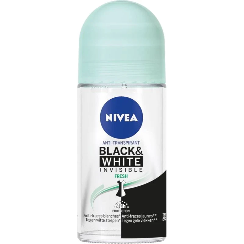 NIVEA DEO ROLLER INVISIBLE BLACK&WHITE PURE 50ML