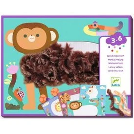 Djeco Creatieve doos - Dieren met vacht, 3-6 jaar