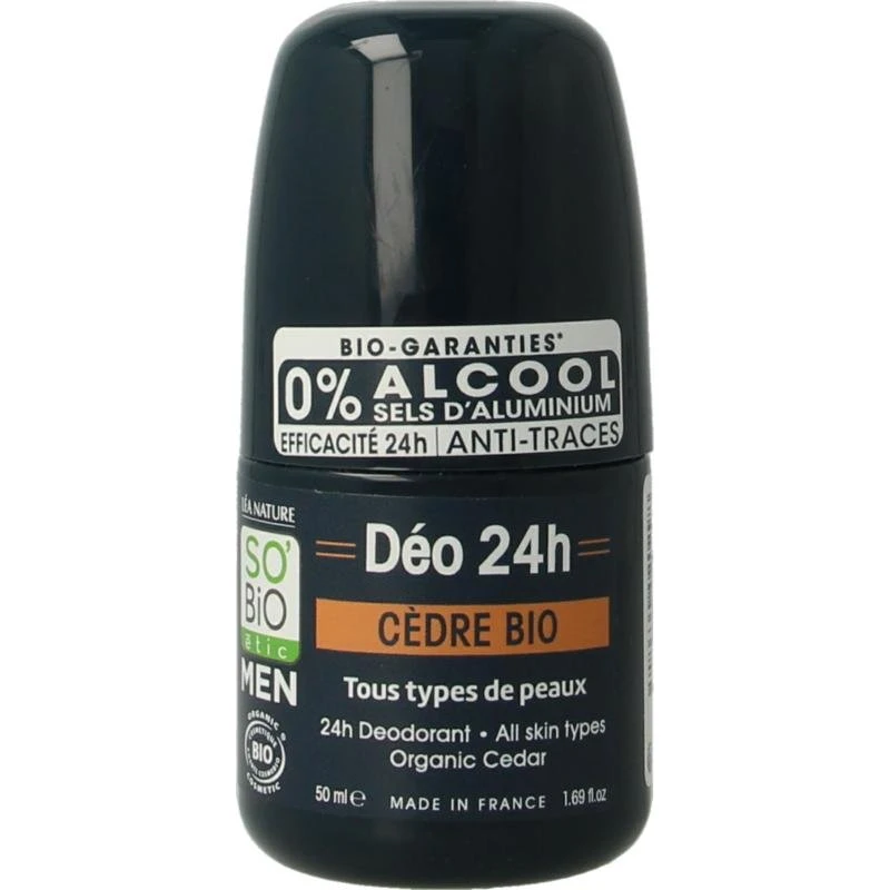 So'Bio Étic For Men Deodorant Cedar 50 ml