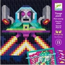 DJECO Pixel papieren knutselset Buitenaardse wezens