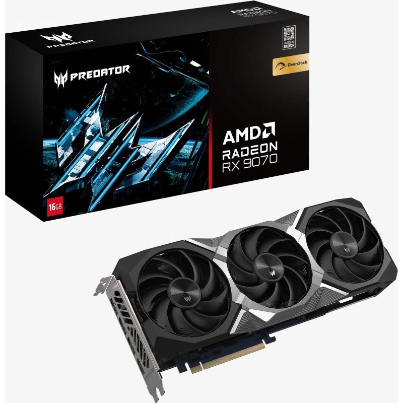 Acer Predator BiFrost Radeon RX 9070 OC 16GB Black Edition