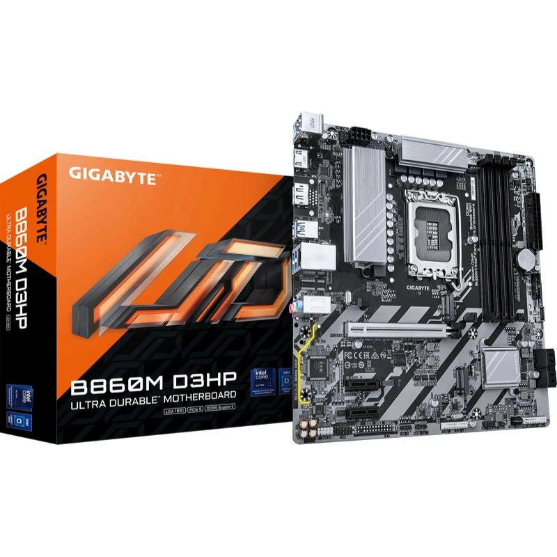 Gigabyte B860M D3HP Micro ATX Moederbord - Intel LGA 1851 DDR5