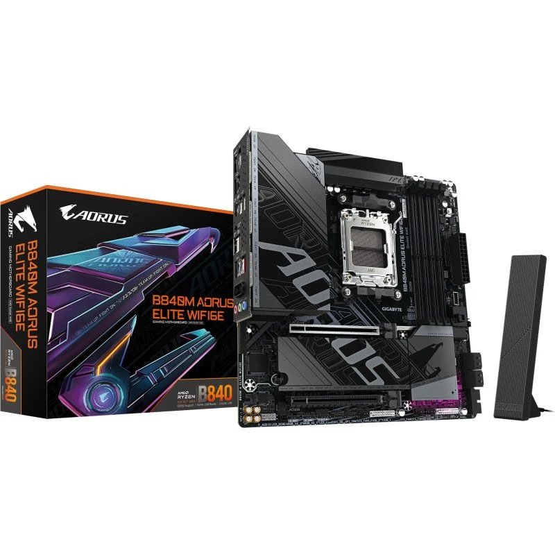 GIGABYTE B840M AORUS ELITE WIFI6E AMD AM5 Micro ATX Moeder