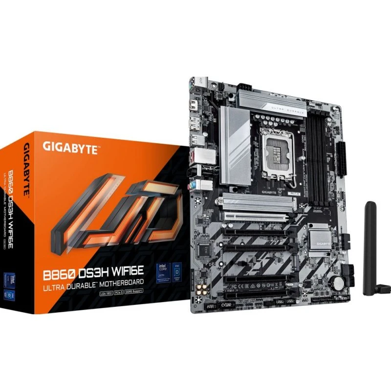 GIGABYTE B860 DS3H WIFI6E Moederbord - Intel LGA 1851, DDR5, ATX