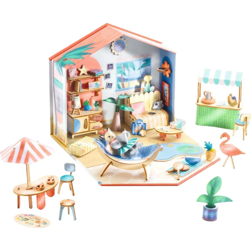 Djeco Creatieve Speelset - Mijn Huis Mia (miniatuur huisje)