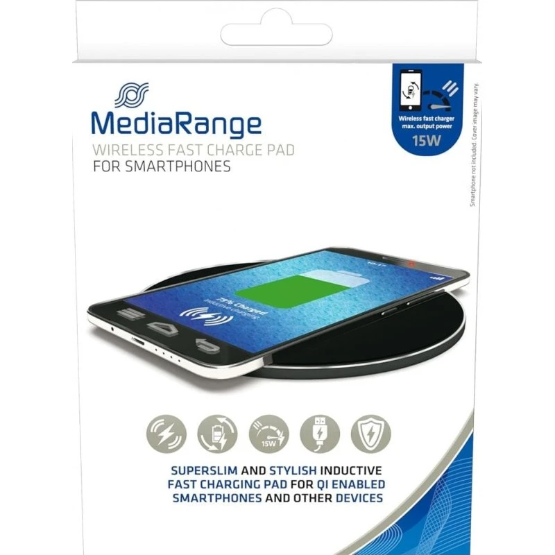 MediaRange MRMA118 15W Draadloze Snellaadstation - Zwart