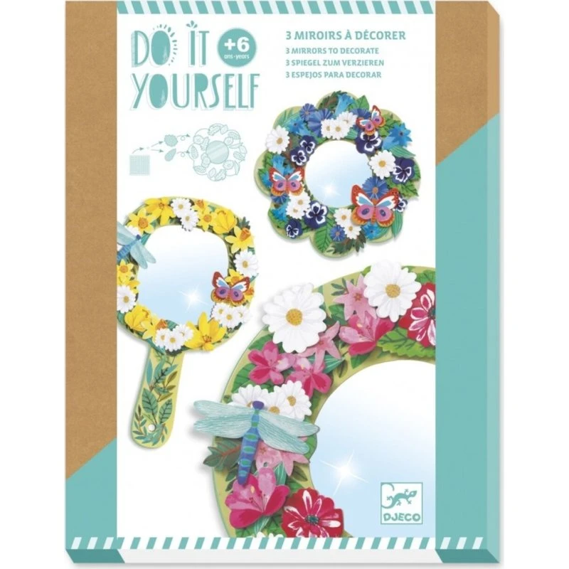 Djeco Knutselset 3 Acrylspiegels Ø15/Ø16 & 12,5x22 cm