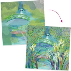 DJECO Kunst creëren zoals Claude Monet – 3 afbeeldingen, 12 pastels