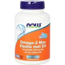NOW Omega-3 Max Visolie D3 met 600 mg EPA & 300 mg DHA