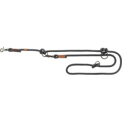 Trixie Be Nordic Hondenriem Verstelbaar Donkergrijs/Bruin 200x0,8 cm