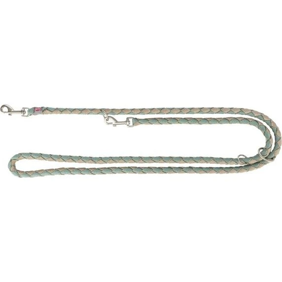 Trixie Hondenriem Cavo Verstelbaar Aqua/Grafiet Grijs 200x1,2 cm