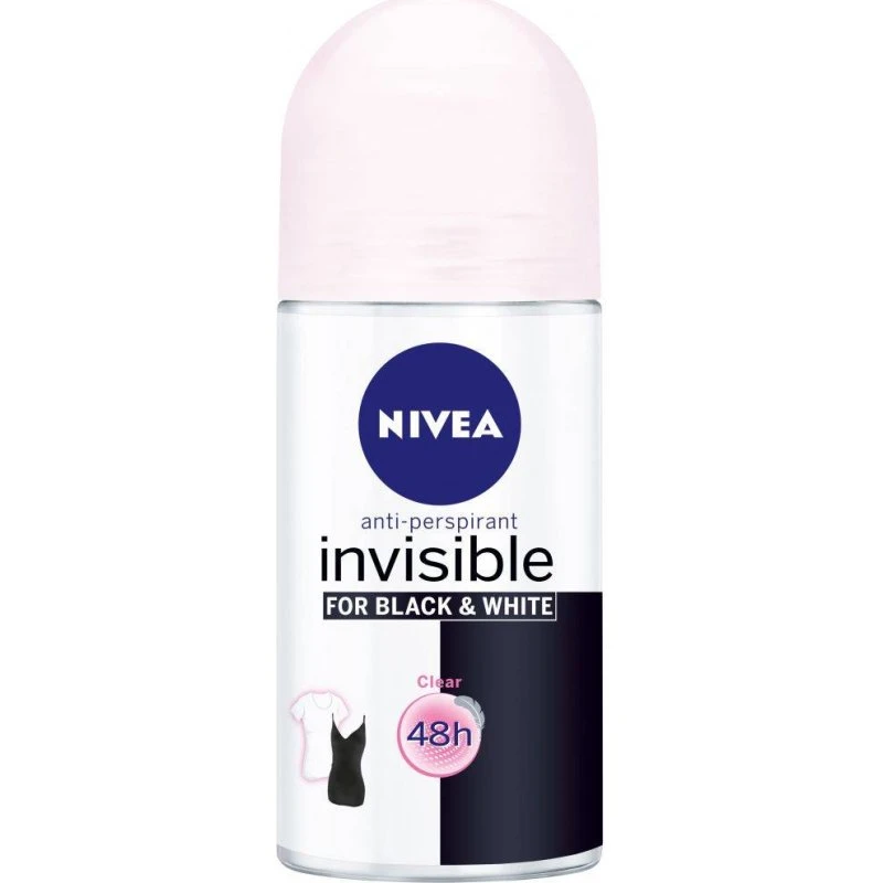 NIVEA Black & White Invisible Anti-Transpirant Roller 50ml
