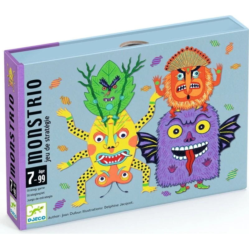 Djeco Monstrio Kaartspel – Familiekaartspel voor 2–4 spelers vanaf 7 jaar