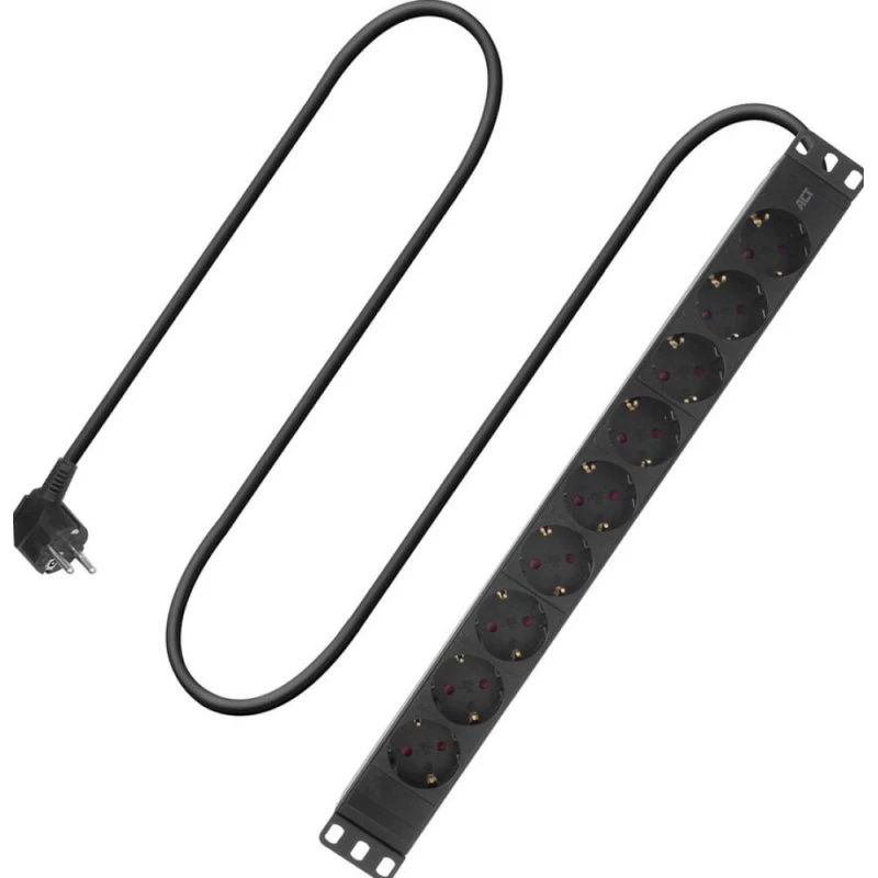 ACT PD3002 19" PDU Stekkerdoos - 9x Type F, 3m Kabel
