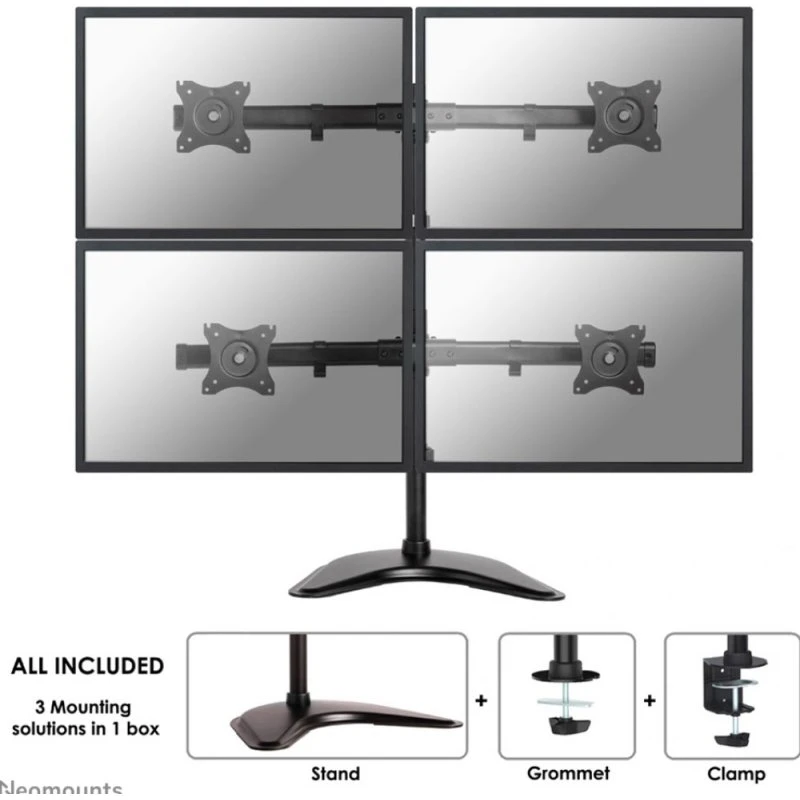 Neomounts by Newstar Monitorarm NM-D335D4BLACK - 4x 10-27 inch